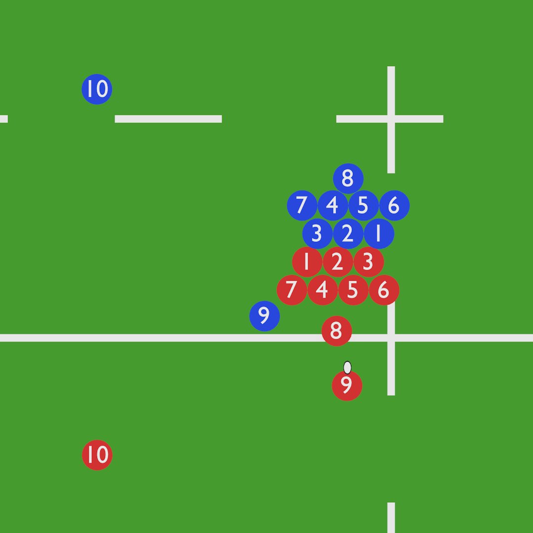Rugby Slate Pitch to 9 When Retreating